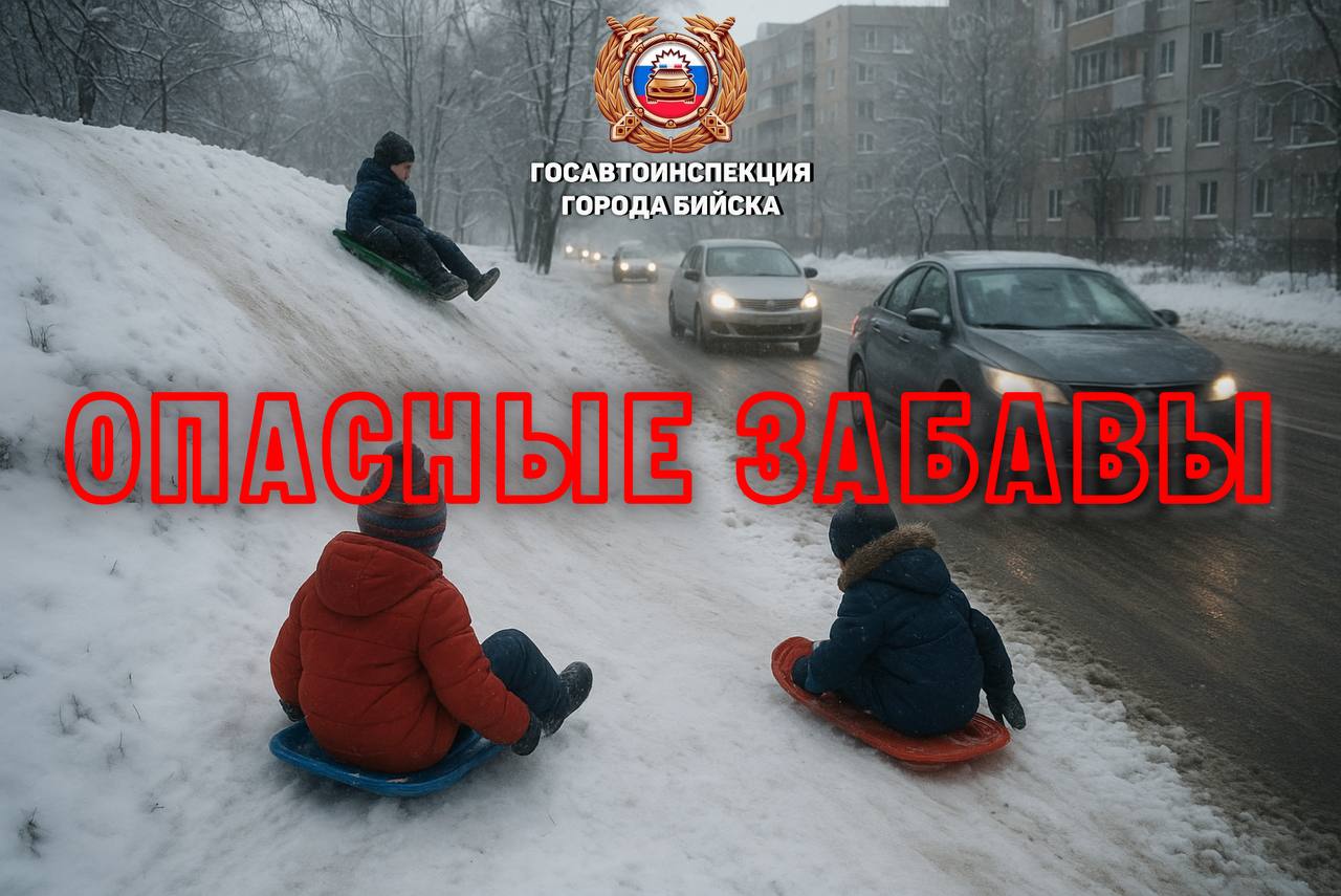 Бийская Госавтоинспекция предупреждает об опасности зимних забав у дороги